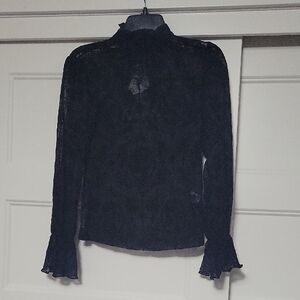 Burnout Black Lace Top